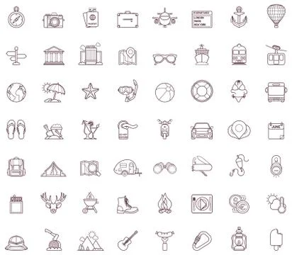 Travel icon set Stock Illustration