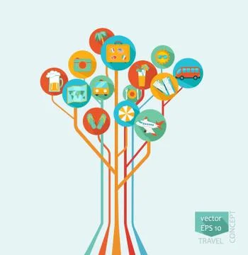 Travel icon set Stock-Illustration