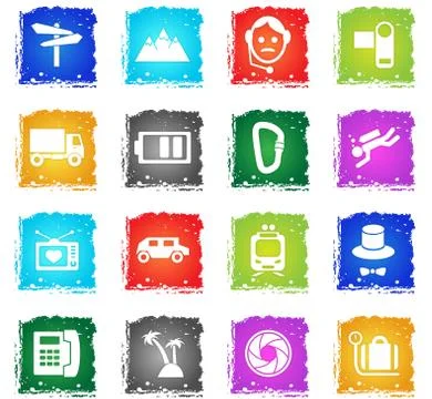 Travel icon set Stock Illustration