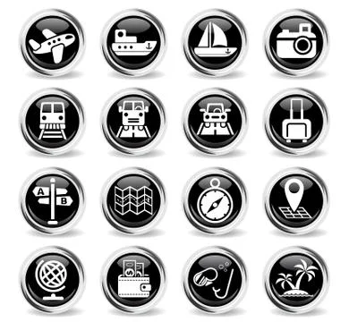 Travel icon set Stock Illustration