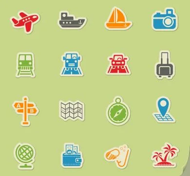 Travel icon set Stock Illustration