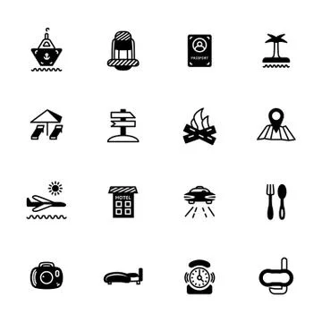 Travel icon set Stock Illustration