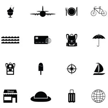 Travel icon set Stock Illustration