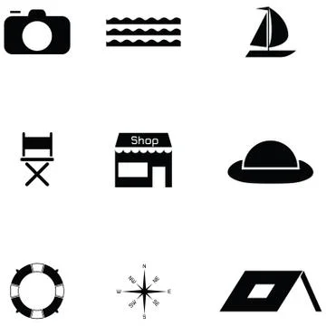 Travel icon set Illustrazione stock