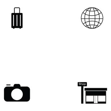 Travel icon set Stock Illustration