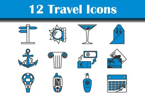 Travel Icon Set Stock Illustration