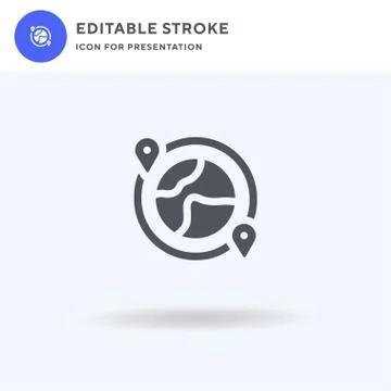 Travel icon vector, filled flat sign, solid pictogram isolated on white, logo Stock Illustration