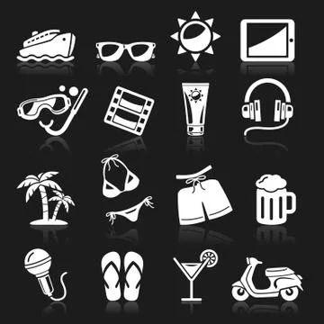 Travel icons set3. vector eps 10 Illustrazione stock