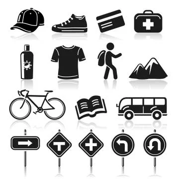 Travel icons set4. vector eps 10 Stock Illustration