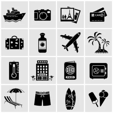 Travel icons - Vector Illustrazione stock