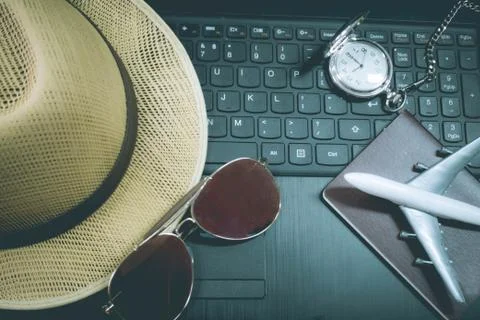 Travel ideas using internet technology. Stock Photos