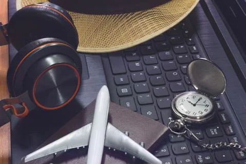 Travel ideas using internet technology. Stock Photos