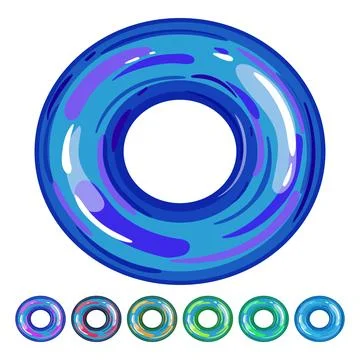 Travel inflatable ring cartoon vector graphic 스톡 일러스트