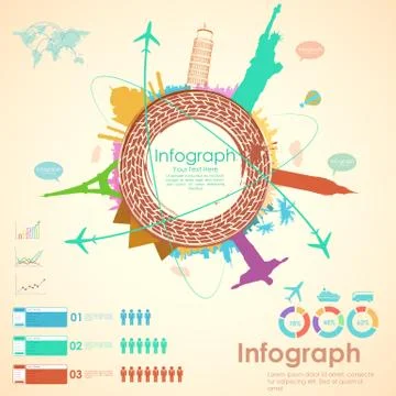 Travel Infographic Chart Stock Illustration