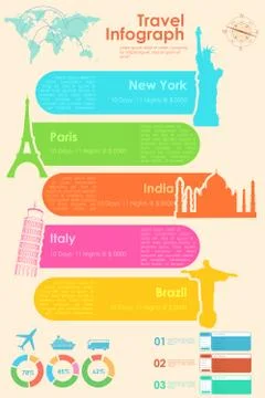 Travel Infographic Chart Stock Illustration