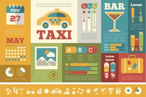 Travel Infographic Template. Stock Illustration