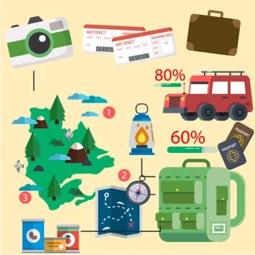 Travel information graphics Stock Illustration