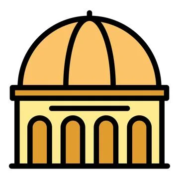 Travel landmark icon vector flat Stock Illustration