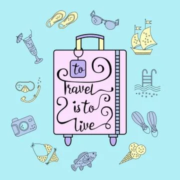 To travel is  live Stock Illustration