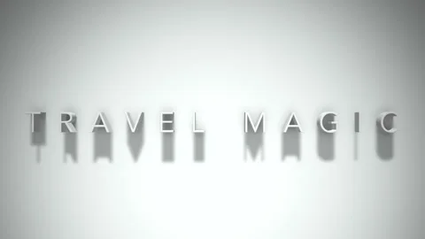 Travel magic 3D title animation white text on a white background 스톡 동영상 298899792
