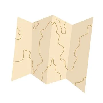 Travel map in flat style isolated on white background Stock Illustration