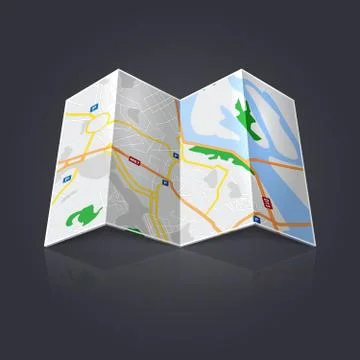 Travel map icon Stock Illustration