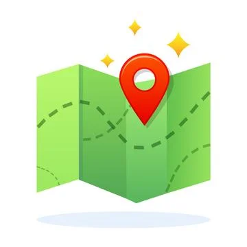 Travel map location - modern navigation icon. Vector illustration Stock Illustration