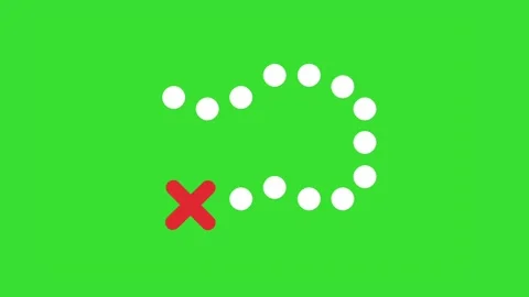 Travel Map Path Animation showing Route and Destination X Mark On Animation 4K Stock Footage 325329897