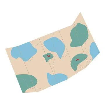 Travel map on a white background for web design Stock Illustration