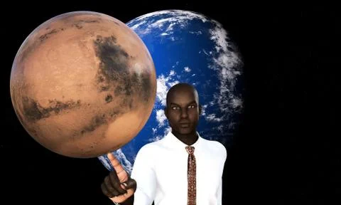 Travel to mars Stock Illustration