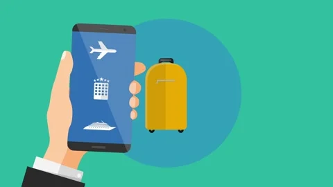 Travel Mobile App - Pack Of 4 Clips Stock Footage 269341831