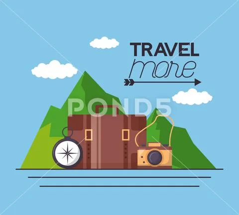 Travel more background Stock Illustration