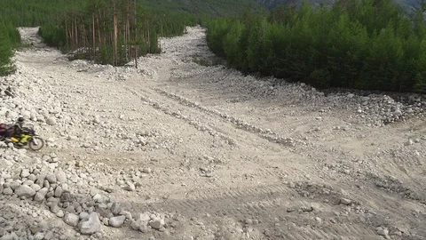 Travel motorcycle off road Stock Footage 72505945