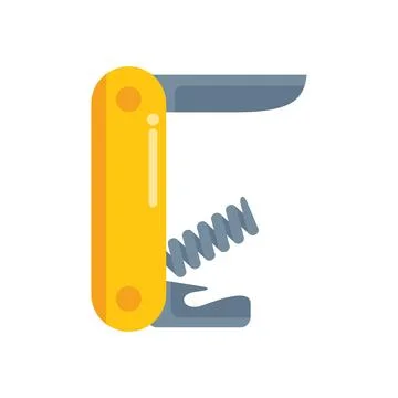 Travel multitool icon flat vector. Army pocket Illustrazione stock