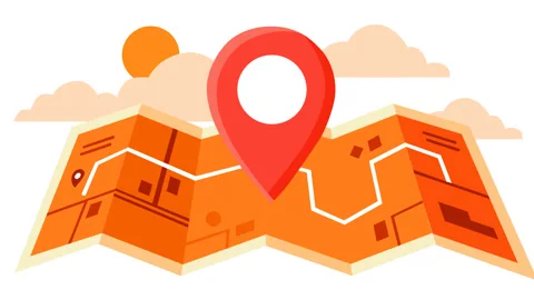 Travel Navigation Concept with Map, Location Pin and Route for Tourism Anima Stock Footage 344241863
