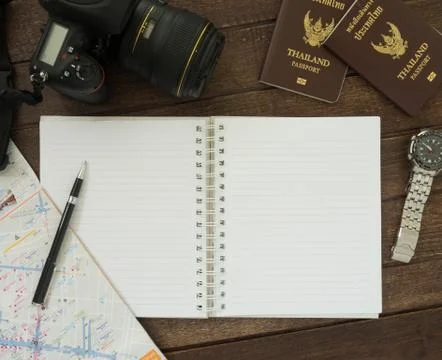 Travel Notebook Stock Photos