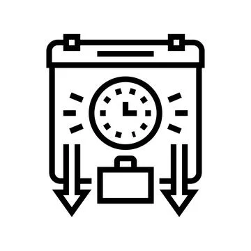 Travel or work schedule line icon vector illustration Stock Illustration