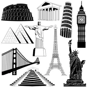 Travel over the world Stock Illustration