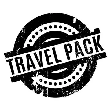 Travel Pack rubber stamp Stock Illustration