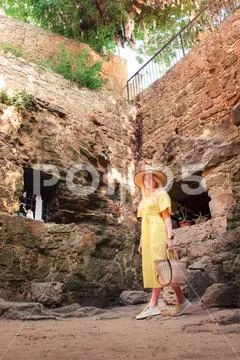 Travel to Paphos at summer. Solomon Catacomb Stock Photos