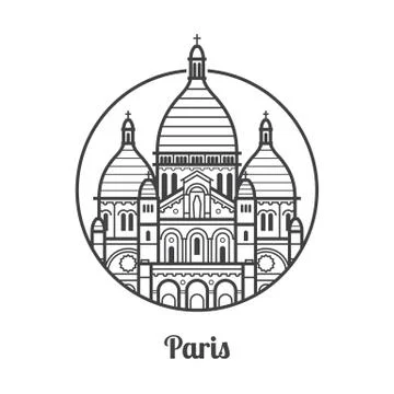 Travel Paris Icon Stock Illustration