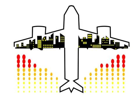 Travel by plane Stock Illustration