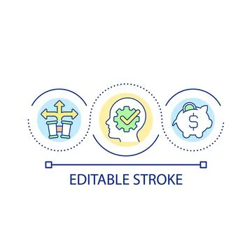 Travel planning and preparing loop concept icon 스톡 일러스트