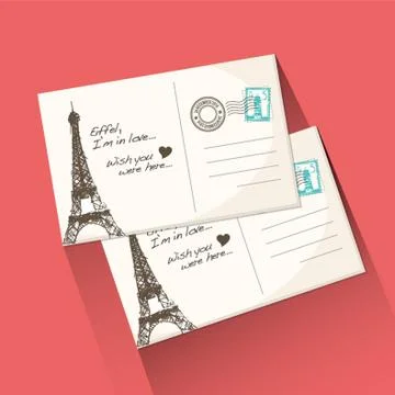 Travel Postcard Stock Illustration