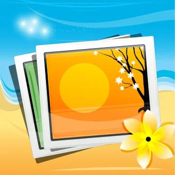 Travel postcards Stock Illustration