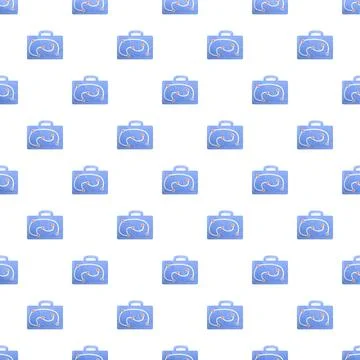 Travel route briefcase pattern symbolizing career journey planning Illustrazione stock