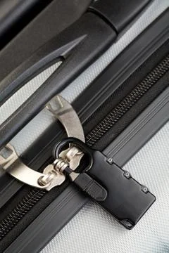 Travel safety - suitcase padlock with code Stock Photos