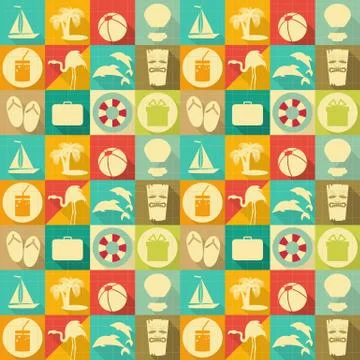 Travel Seamless Background Stock-Illustration