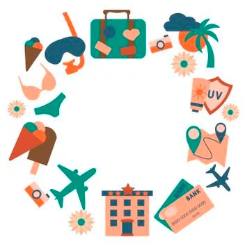 Travel set Stock Illustration