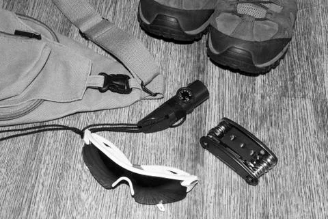 Travel set items Stock Photos